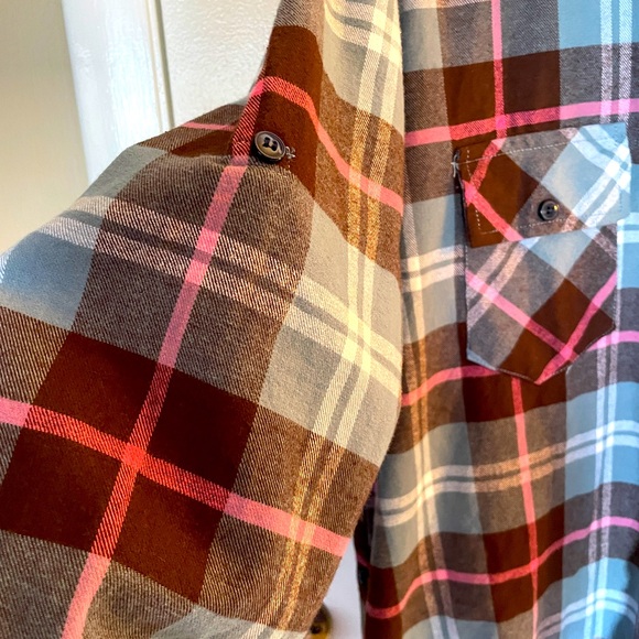 Matchstick Women Long Sleeve Flannel Plaid Checked Shirt. SZ XXL - Picture 6 of 9